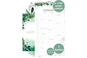 ‎UNITURE UNITURE® - Planer für 2 2024 Wandkalender [klimaneutral] - Wandkalender 3 Spalten zum Aufhängen - Kalender für zwei - 39x22cm