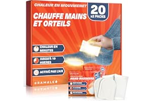 Bramble - Assortiment de Chauffe-Mains et Chauffe-Orteils - Chauffe-Mains de Poche et Chauffe-Orteils adhésifs - Activation par l'air et sans Odeur - Jusqu'à 10 Heures de Chaleur
