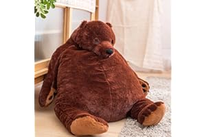 Sausudols Orsacchiotto Gigante Orso di Peluche 60 cm - Orso Reale Realistico, Regalo per Compleanni, Natale, Giorno della Mamma (Marrone Scuro)