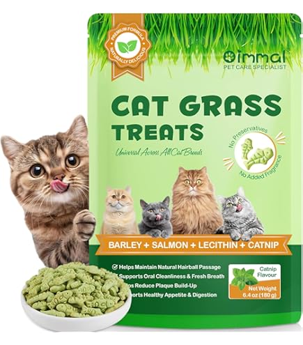 OSDUE Kattengras tandjes stok, 100 g eetbaar bevroren drogen kattengras traktaties, katten tanden schoner, kattenkruid speelgoed natuurlijke orale reiniging voor het verhogen van de eetlust, haarbal