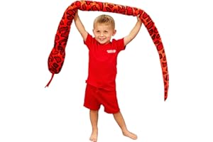 Toyland® 170cm (5.5ft) Serpent Géant Bicolore en Peluche - 5 Motifs Assortis - Peluches pour Enfants