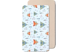 LOVELY HIPPO Draps Housses 80x160 cm 100% Coton - Lit Cabane 80x160-2pcs Drap Housse 80x160 - Marque Française, Fabriqué en Europe (80 x 160 cm, Renard Tipi)