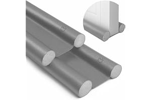 BIORYC ® Paraspifferi Sottoporta per Porte Interne ed Esterne da 5,5 cm di Spessore e Lunghezza di 92 cm | Guarnizione Insonorizzante per Spifferi Porta Ingresso (2, Grigio)