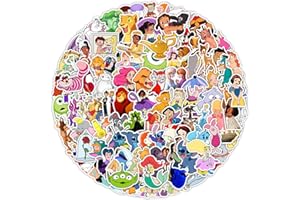 SANMATIC 100 pezzi personaggio disneyano adesivi per laptop, paraurti, skateboard, bottiglie d'acqua, computer, telefono, chitarra, adesivi dei cartoni animati per bambini adolescenti adulti