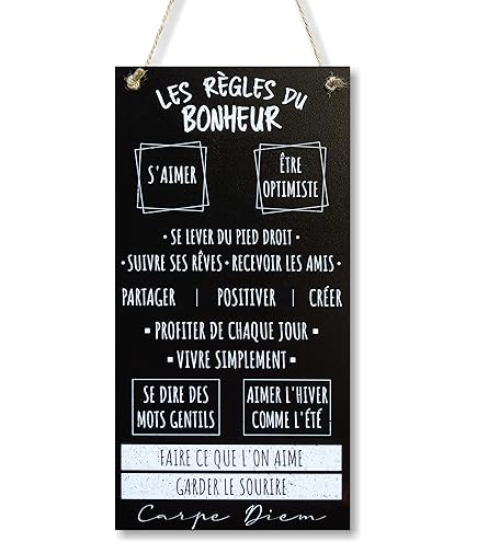 Décoration Murale En Bois La Maison Du Bonheur 50 Cm