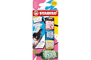 STABILO Evidenziatore e Marker BOSS MINI by Snooze One - Astuccio da 5 - Rosa/Blu/Giallo/Verde/Nero