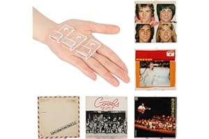 WANLIAN Scaffale per dischi in vinile trasparente, montaggio a parete, confezione da 18 - Elegante supporto per album in acrilico per la casa e l'ufficio(Trasparente 18)