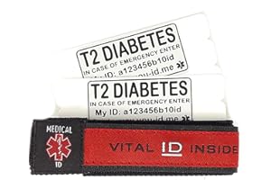 YOU ID ME Diabetes Bracelets Type 2, Diabetic Bracelet Type 2, Diabetic kit Bag Essential, Diabetes ID Bracelets, Diabetic Wristbands Type 2 for Fast Awareness, Medical ID for Men Women Child Adult Teen