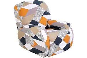 SearchI Funda de Sillón Relax Elásticas,Modernas Fundas de Butacas Relax Ajustables Antideslizante,Fácil de Instalar y Lavar,Cubiertas Protectoras para Sillones Butacas Relax Reclinable (Naranja)