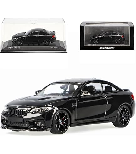 Minichamps 1:43 BMW M2 CS (2020) - Modello Auto Nero Con Cerchi Neri - Collezione 410021022