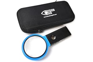 VISION AID Lupa Manos Libres de 30 aumentos (36 Ultra Bright LED with a Case)