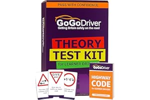 GO GO DRIVER GoGoDriver Theory Test Kit for Learner Drivers - Includes The Highway Code Book 2026 UK & Driving Theory Test Flash Cards 2026 UK - 17th Birthday Teenage Gifts for 17 Year Old Teen Boys & Girls