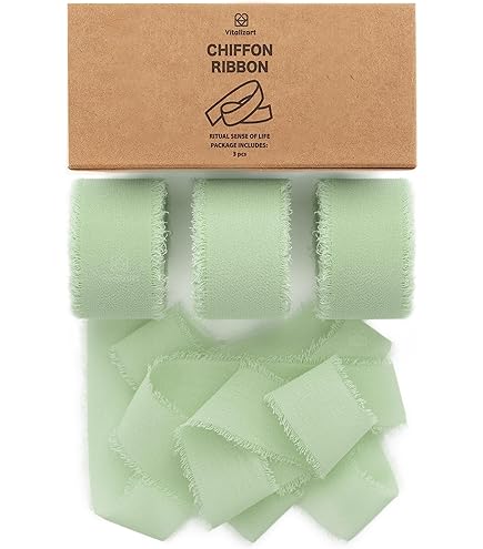 Nastro In Chiffon Verde 4cm X 5m - 4 Rotoli Per Regali, Matrimoni E Decorazioni - Foto 6