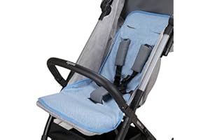 baby idea Housse pour Poussette d'Été en Éponge Coton 100% Housse Respirante Universelle pour Bébé et Enfant - FAIT EN ITALIE Blanc