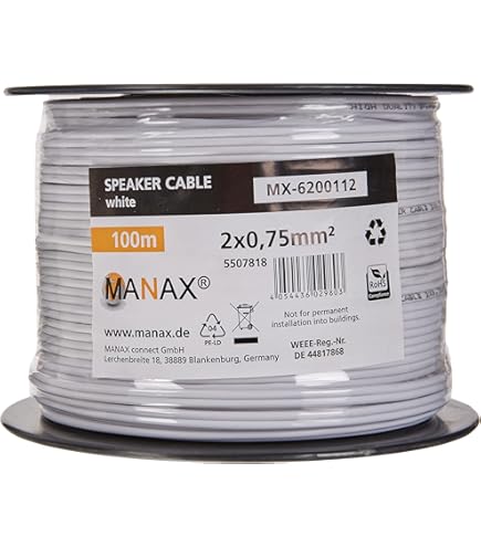 Cavo Altoparlanti Goobay 10m - Rosso/nero, Sezione 0.50mm² - Foto 6