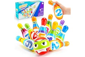 Gifitizi Bowling pour Enfants 1 2 3 4 ans Garçon Jouets Montessori Garcon 1-6 ans Enseignement précoce Enfant Jouet Fille 3 4 5 Ans Enfant Cadeaux pour Cadeaux de Noël 1 2 3 4 Garçons Jouets Exterieur