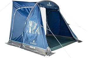 HI-GEAR Hi Gear Fairway 100 Awning with Single Pole Construction & Groundsheet, Easy to Pitch, Spacious, Standing Room, Driveaway Awning for Campervans & Motorhomes, 6000mm HH, (Blue, 100)