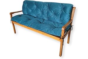 4L Textil Cojin para Banco Cojin Jardin cojin Banco Exterior Cojines para Bancos cojin Palet (100x50x50 cm, Petróleo)