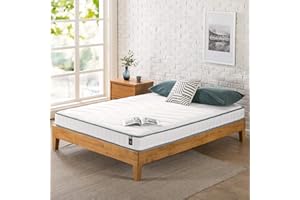 Zinus Materac piankowy i sprężynowy 15,25 cm, z certyfikatem CertiPUR-US, materac rolowany, certyfikat Oeko-Tex, H3-H4, 90 x 200 cm