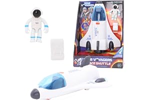 Toyland® 3-Teiliges Sternenreisende Space-Shuttle-Set – Astronaut, Rucksack und Space Shuttle mit Zu Öffnenden Türen Inklusive – Ab 3 Jahren