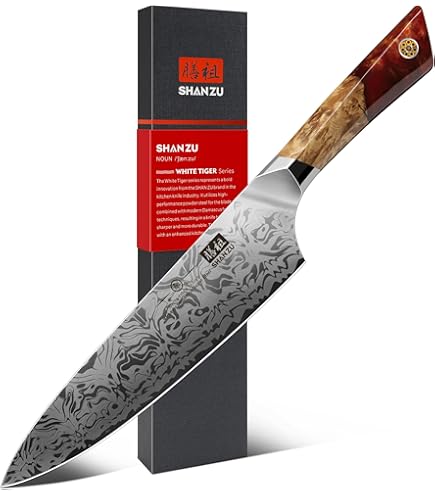 HEZHEN Vleesmes 10 | VG10 Damascus staal (67 lagen) | Professioneel koksmes van de