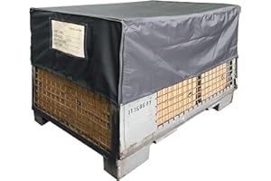 QUICK STAR 5 x Gitterbox Abdeckung 125x85x50cm Grau Schutzhaube Abdeckplane Staubschutz