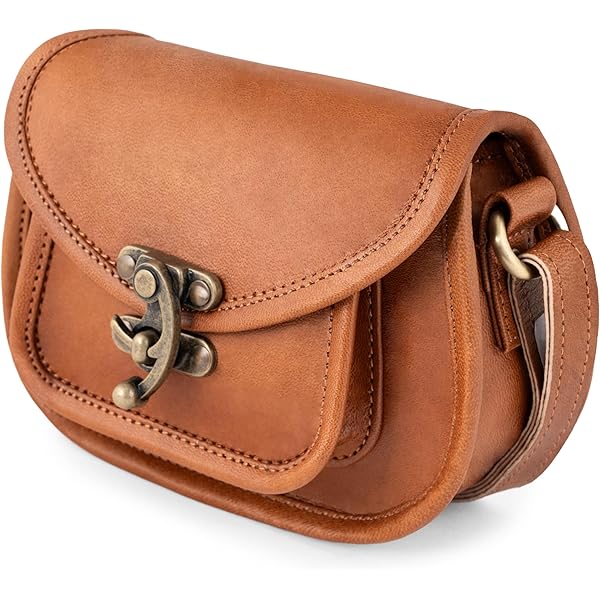 Berliner Bags Vintage Umhängetasche Marbella S, Kleine Schultertasche Crossbody Bag aus Leder, Handtasche für Damen – Braun