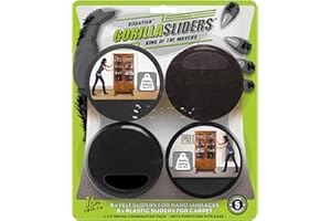 Slipstick Premium Furniture Sliders for All Floor Surfaces (16 Piece Moving Kit) Reusable 3.5” Round Furniture Movers for Sliding Furniture on Hardwood & Carpet, Black, CB13-1-16