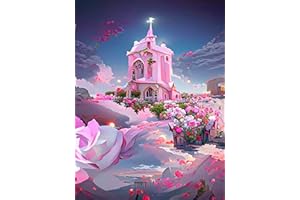 SMYJDMM Diamond Painting, Burg Diamond Painting Kits, Diamant Painting Set Mosaikherstellung Erwachsene Diamant Kunst Handwerk für Home Wand Décor 30x40cm