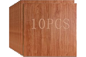 K&F-QIANZHI Panel De Pared 3D Imitación Revestimiento De Grano De Madera Cáscara De Ladrillo Panel De Ladrillo Fondo De Pantalla Sala De Estar Fondo De Cocina Decoración De Pared 10 Paquetes (Color : C)