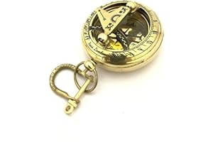 CASANOVA NAUTICALS Push Button Brass Pocket Compass