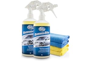 Showroom Shine Waterless Wash and Wax Twin with 4 Microfibre Cloths by Greased Lightning Car Care