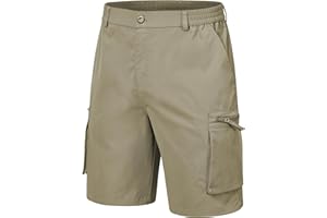YuKaiChen Men's Cargo Short Combat Shorts Twill Summer Casual Shorts with Multi Pockets and Zip Fly