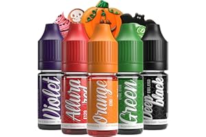 Belissia food colouring set Halloween - 5x10ml liquid & highly concentrated - food-safe food colouring for baking, cooking, fondant & DIY - vegan, strong colouring, neutral taste