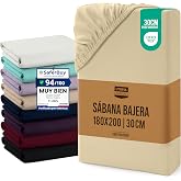Utopia Bedding Fitted Sheet 180 x 200 x 30 cm - Beige - (Bed 180) | Deep Pocket - Oeko Tex Certified - Brushed Polyester Micr