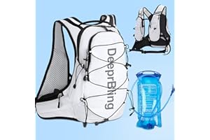 DeeprBling Plecak do picia 12 l z bukłakiem o pojemności 2 l, ultralekki plecak rowerowy, męski, plecak narciarski, damski, mały plecak turystyczny, plecak sportowy do jazdy na nartach, jazdy na