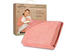 BabyToLove Serviette Papillon bébé en Fibres de Bambou Ultra Doux | Cape de Bain absorbante idéale pour la Naissance, liste ou Coffret Cadeau bébé Fille | Pink Forest
