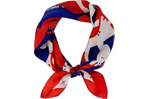 LSHARON SILK 100% Mulberry Silk Scarf Lightweight Neck Scarf - 53x53cm - Digital Printed Small Square Wraps Pure Silk Scarves Natural Silk Neckerchief Headscarf Gift for Women Men