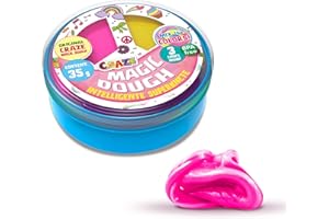 MAGIC DOUGH 26373 Pate Craze Twist Tricolor Plastilina Inteligente 3 Colores para Mezclar 35g Arcilla para modelar Caja Actividades artesanales Manualidades niños 4 años
