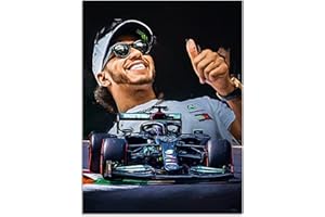 ‎ARTLAND ARTland Wandbild Alu Verbundplatte für Innen & Outdoor Bild 30x40 cm Sir Lewis Hamilton LH44 Mercedes Rennfahrer Auto Formel 1 Rennen Sport U3RW