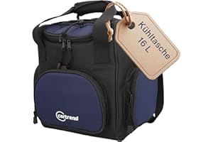 Cartrend Sac Isotherme, avec câble de raccordement pour Voiture 12 V de 1,50 m de Long, bandoulière réglable, revêtement intérieur Facile d'entretien, différentes Tailles