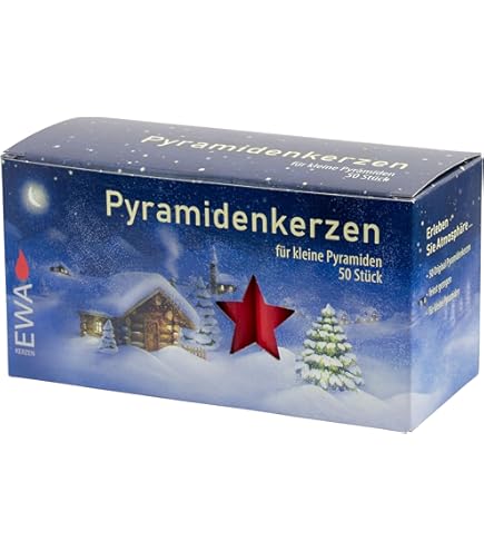 Dekohelden24 Photophore pyramide en bois naturel/marron avec 3 étages