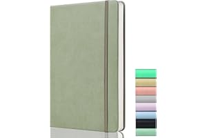 GDMLUP Bullet Dotted Journal - bullet Cuaderno - A5 Dotted Journal con Papel Grueso de 120gsm, 172 Páginas, Bolsillo Trasero, Banda Elástica, 2 Cintas de Marca, Gris Claro