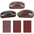 30PCS 13 X 1.2in Sanding Belts,Aluminum Oxide Sanding Belt Assortment,Belt Sander Paper 30 X 330mm Abrasive Belts 80 240 800 Assorted Grit Belt Sander Tools for Grinding,Wood, Furniture,Aluminum