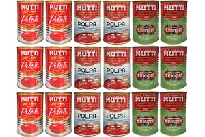 MUTTI Paket – Pomodorini Ciliegini/körsbärstomater (6 x 400 g) + Pomodori Pelati/skaltomater (6 x 400 g) + Polpa/finaste tomatkött (6 x 400 g)