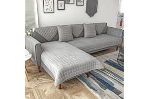 UYEOCO Copridivano Angolare Copertura Divano con Penisola Sinistra Destra 3/2 Posti Fodera per Divano a l Antiscivolo Lavabile Copri Divano per Cane Gatti Antiscivolo Sofa Protettore Lavabile ( Color : #11 ,