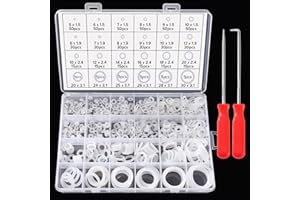 Lyeteung 600 Stücke 24 Größen O Ring Dichtungsringe Set, Silikon Dichtungen Ringe Kit, O Ring Sortiment mit Pick und Haken, für Sanitär Unterlegscheiben Auto Schnellreparatur, Weiß