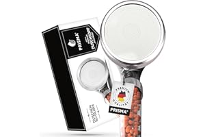 PRISMA Duschkopf für ein einzigartiges Duscherlebnis - Mehr Wasserdruck, Wassersparend, 3 Funktionen mit Filter, Regendusche Handbrause Brausekopf Massage