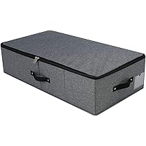 Punemi Contenitori Sotto Il Letto Extra Large 100L | 6 Pezzi Pieghevoli Con Coperchio E Cerniera - 4