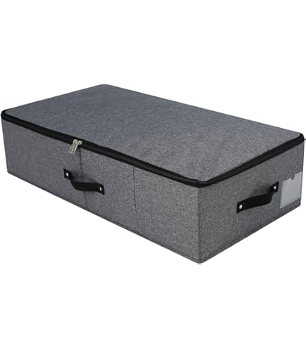 Opvouwbare opbergbox voor onder het bed 3 stuks met deksel 75 liter